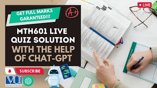 MTH601 LIVE VU QUIZ 1 Get Full Marks Guaranteed 💯✍️  🔥 Hack 🔒 Quiz Firewall  Virtual University 🎓 [upl. by Mose311]