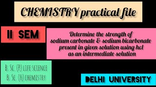 determine the strength of Na2CO3 and NaHCO3 present in given solution using HCl du IIsem [upl. by Ilenna]