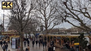 Southbank Winter Market via Parliament Square and London Eye Part 1 London Walk [upl. by Eila414]