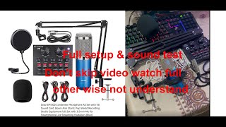 full setup Cezo BM 800 Condenser Microphone All Set with V8 Sound Card Unboxing [upl. by Witcher382]