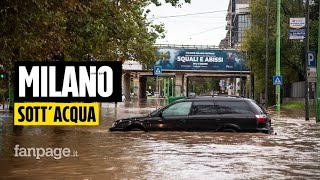 Nubifragio a Milano ed esonda il fiume Seveso i cittadini quotChi ci governa ha altre prioritàquot [upl. by Maxma]