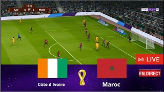 Match Côte dIvoire vs Maroc en direct aujourdhui match amical match complet Gameplay PC [upl. by Nnaassilem]