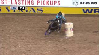 Amberleigh Moore  Rd 8 Tied Arena Record  2016 Wrangler NFR [upl. by Neelahtak981]