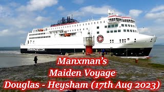 ISLE OF MAN STEAM PACKET BOAT MANXMAN COMES INTO HEYSHAM HARBOUR FOR THE FIRST TIME TIMELAPSE [upl. by Pearce]