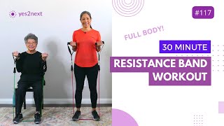 30 MIN RESISTANCE BAND WORKOUT for Beginners Seniors  Elastic Exercise Band Workout [upl. by Trebleht]