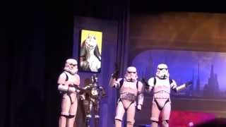 StormTroopers Before Stars of the Saga Talk Show at Star Wars Weekends 2014 Sing the Frozen Song [upl. by Ber]