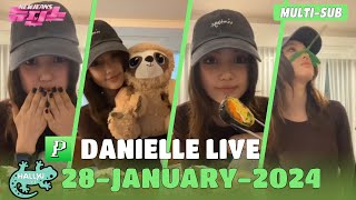 ENG SUB DANIELLE PHONING LIVE 28012024 MUKBANG AND SHOWS OFF NEW GIFTS  NEWJEANS LIVE [upl. by Tychon]