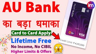 Card to Card Credit Card Apply Online  card to card kaise banaye  AU Lifetime Free Credit Card [upl. by Herb]