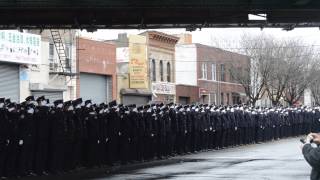 NYPD Formation and Flyover for Funeral of Officer Liu [upl. by Hwu]