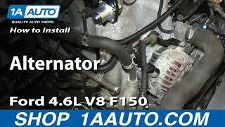 How to Replace Alternator 0408 Ford F150 Truck [upl. by Adnamas322]