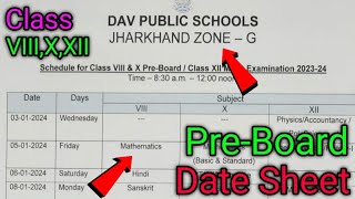 Dav PreBoard Date SheetPreBoard Date SheetClass 8 Date PreBoard Date Sheet Class 10 PreBoard [upl. by Chastity]