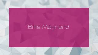 Billie Maynard  appearance [upl. by Hagai547]