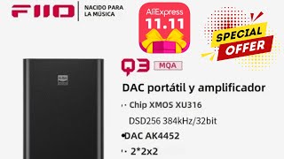 Creo que fiio se volvió loco  Fiio Q3 MQA aliexpress 1111 [upl. by Davon]