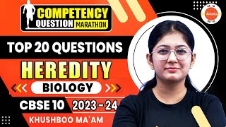 Top 20 Competency Based Questions from Heredity  Class 10 Biology  Science  CBSE Board Exam 2024 [upl. by Dduj]