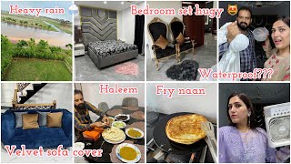 Bedroom set hugya finally  waterproof metres cover live test  Natasha waqas vlogs [upl. by Nessaj165]