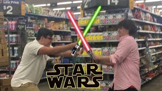 NERD LIGHTSABER BATTLE IN WALMART [upl. by Mcmath]