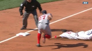 WSHBOS Betts hustles for a double steal in the 1st [upl. by Monreal652]