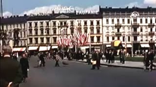 Kolorowa Warszawa  3 maja 1939 Plac Piłsudskiego [upl. by Dahsraf]