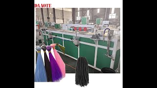 PBT PP PET Synthetic Women hair wigs yarn monofilament production line [upl. by Woodhouse]