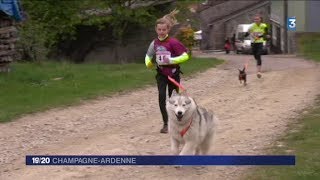 Découverte du canicross dans la HauteMarne [upl. by Justinn]