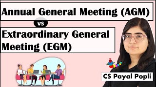 AGM vs EGM  Difference Between Annual General Meeting vs Extraordinary General Meeting  AGM  EGM [upl. by Auod588]