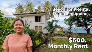 600 Monthly Rent  Beachfront Rental Tour  Philippines [upl. by Julio]