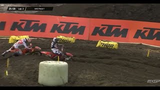 Everts vs Zanchi MX2 Race 1  Liqui Moly MXGP of Germany 2024 [upl. by Nirej]