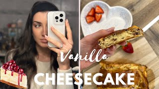 ΔΟΚΙΜΑΖΩ ΤΟ VIRAL PROTEINCAKE  Vanilla Cheesecake  Katerina Visseri [upl. by Novert]