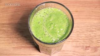 RECEPT Snelle gezonde èn lekkere groene smoothie [upl. by Imiaj]