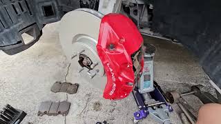 Range Rover Sport HST Front Brake Rotor and Pad Replacement HOW TO EASY INSTALL DO NOT PAY SOMEONE [upl. by Weathers]