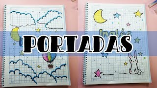 PORTADAS BONITAS PARA TUS CUADERNOS  Tema de Estrellas  DIY  NOTEBOOK COVERS [upl. by Arteid]