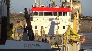 Sospan Dau dredger at Sovereign Harbour Eastbourne [upl. by Nauqed]