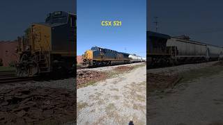 CSX 521 with 3076 csx es44ac CameraBryan horns trainhorn athensalabama freighttrain train [upl. by Dreher618]