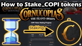 How to Stake Cornucopias COPI tokens [upl. by Santiago]