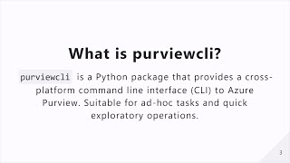 CLI wrapper to Microsoft Purview APIs purviewcli [upl. by Milburn]