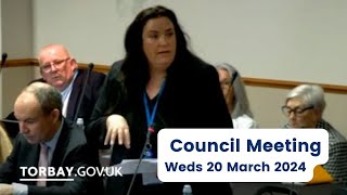 Torbay Council Extraordinary Council Meeting 20 March 2024 [upl. by Gabriell]