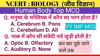 HUMAN BODY MCQ  मनुष्य के शरीर से सम्बन्धित MCQ  human body hindi mcq  human body objective  mcq [upl. by Ahsineg478]