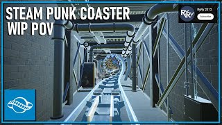 Planet Coaster  Steam Punk Floorless Coaster POV WIP [upl. by Spence]