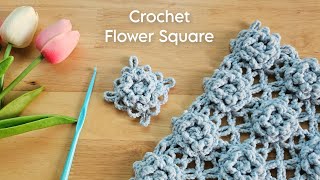 How To Crochet Flower Square amp Joining the square  Chenda DIY [upl. by Anahcar]