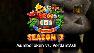 DK64 Randomizer  S3 Tournament Losers Round 5  Mumbo vs VerdantAsh [upl. by Aihsetan]