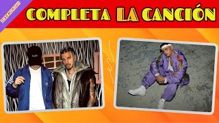 Completa la Canción 🎶🤔🎤  Adivina la letra de la canción  Reto de Música [upl. by Adnaloy784]