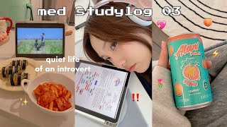 STUDY VLOG ᯓ★ med school as an introvert quiet life new semester [upl. by Nyleak]