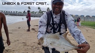 SURF FISHING WITH NEW CUSTOM ROD  BLACK HOLE SUZUKI SPECIAL 96  UNBOX amp FIRST CAST  SRI LANKA [upl. by Clerk]