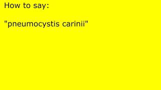 How to pronounce pneumocystis carinii [upl. by Shewmaker]