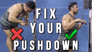 10 Tricep Pushdown Mistakes and How To Fix Them [upl. by Liggitt]