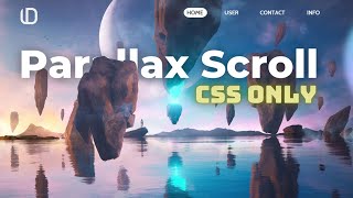 Background 3D effect Parallax Scrolling using HTML CSS only [upl. by Yt]