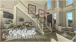 Bloxburg  Botanical Coastal TwoStory Farmhouse  Roblox  House Build [upl. by Thadeus]