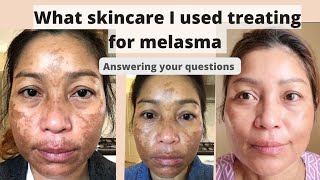 Skincare I used for treating melasma and how I used Eucerin Answering your questions Melasma [upl. by Anesuza]