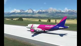 MSFS 2020 Wizz Air Airbus A320Neo landing at Poprad Tatry Airport LZTT [upl. by Candie]