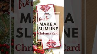 Simple Slimline Christmas Card diy cardmaking christmascrafts [upl. by Aurea455]